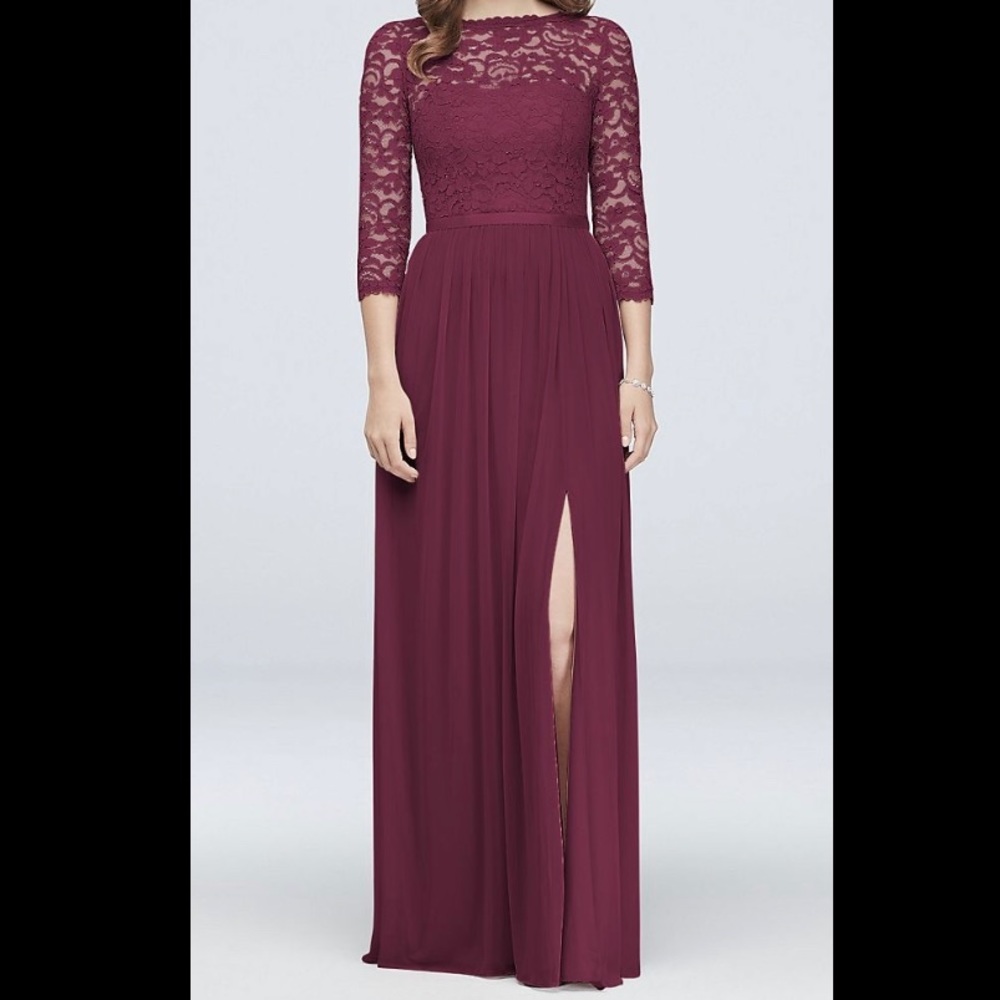 Light Pink/Blush Lace formal Bridesmaid Dress